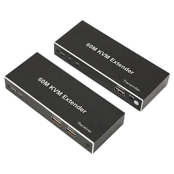 60m KVM Extender Multifunktionel 1080P 60Hz HD Multimedia Interface KVM USB Extender til TV DVD-afspiller PC 100?240V