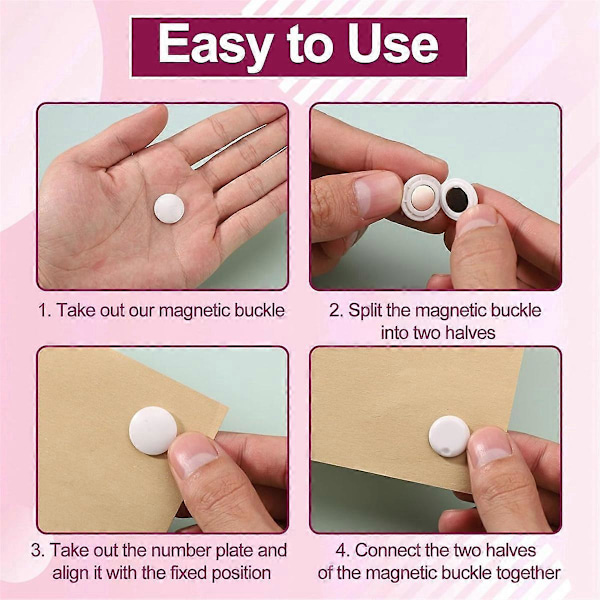 10 Par Løbe Startnummer Magneter, Magnetiske Løbe Startnummer Clips Marathon Startnummer Clips Løbe Startnummer Spænder Startnummer Fa