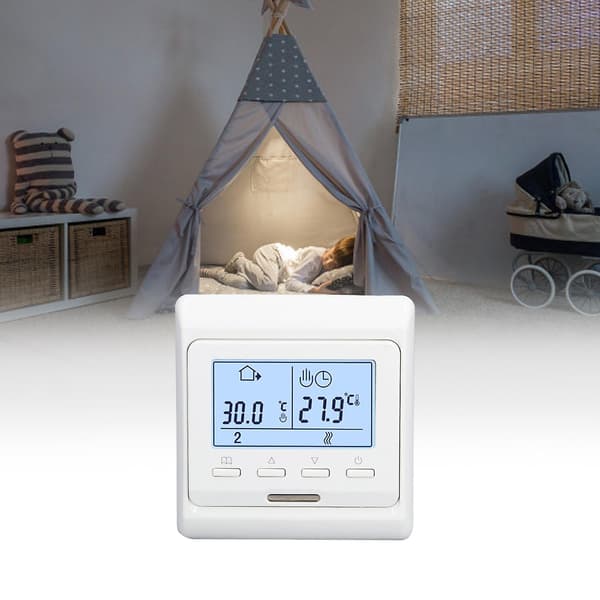 Gulvvarmetermostat, AC180‑230V LED Programmerbar Gulvvarme Temperaturregulator Controller V Luft Mekanisk Termostat Høj Kapacitet