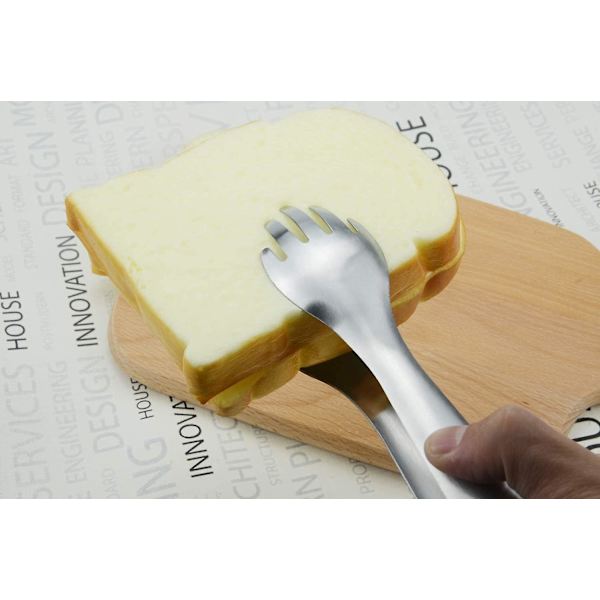 Serveringssett 8 Tommer Rustfritt Stål Salatsett Gaffel Og Skje, Sett Med 4