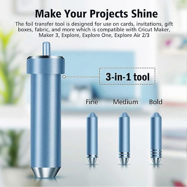 Folie fer Verktøy Erstatning, 3-i-1 Folie fer Kit for CRICUT Maker/Maker 3, Explore, Explore O
