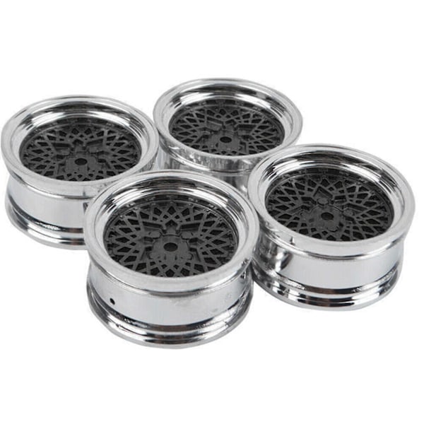 4 stk. Felger Hjul For Tamiya Hsp Hpi 94123/122 Rc Bil Nav Deler Svart