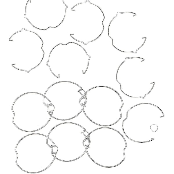 30-pack fjäderlåsringar för GU10 MR16, 50 mm diameter, för infällda spotlights, LED- och halogenlampor