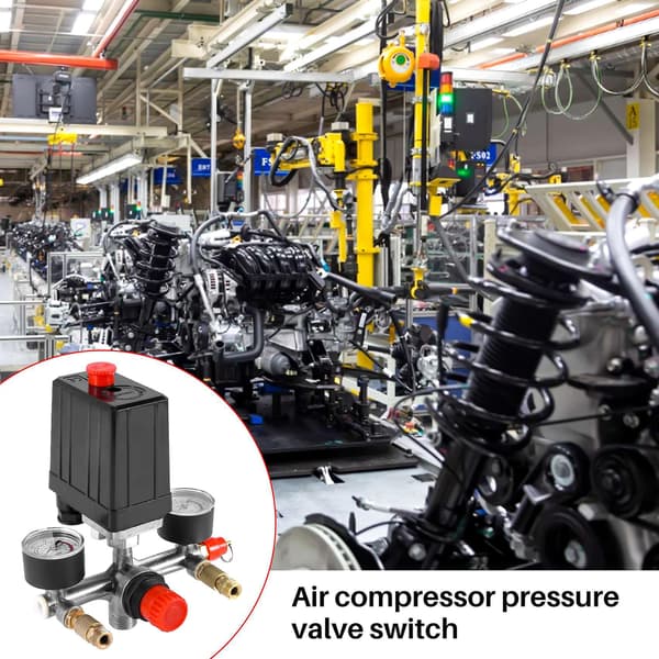 175Psi 12Bar 230V 16A Luftkompressor Trykk PÅ/AV Bryter Kontrollventil Knapp