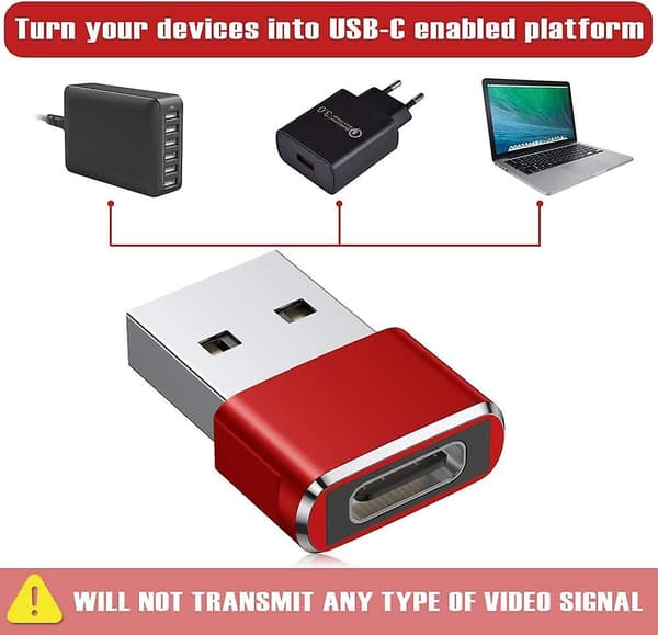 Usb C Hun Til Usb A Adapter 3-pak, Type C Oplader Stik Konverter