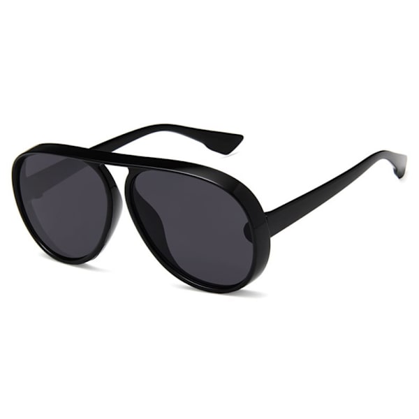 Sorte Aviator Pilot Solbriller Mørkt Glas