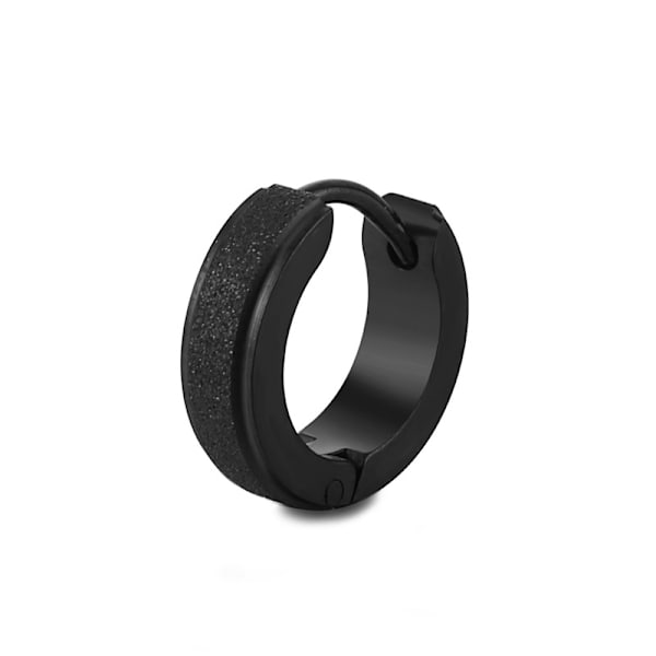 Piercing Ørering Tyk Ring Glitter Bling Sort