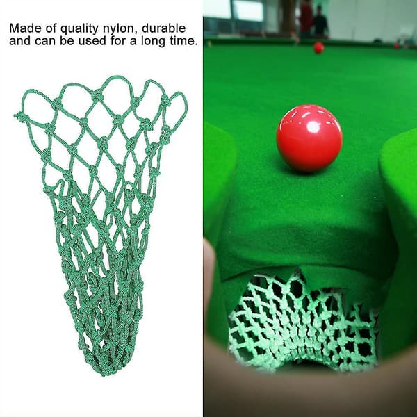 6 stk./sæt Grøn Billard Poolbord Sæt Tilbehør, Nylon Netpose Udskiftning