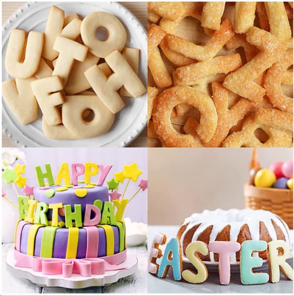 Large 26-Letter Stainless Steel Baking Mold - Silver