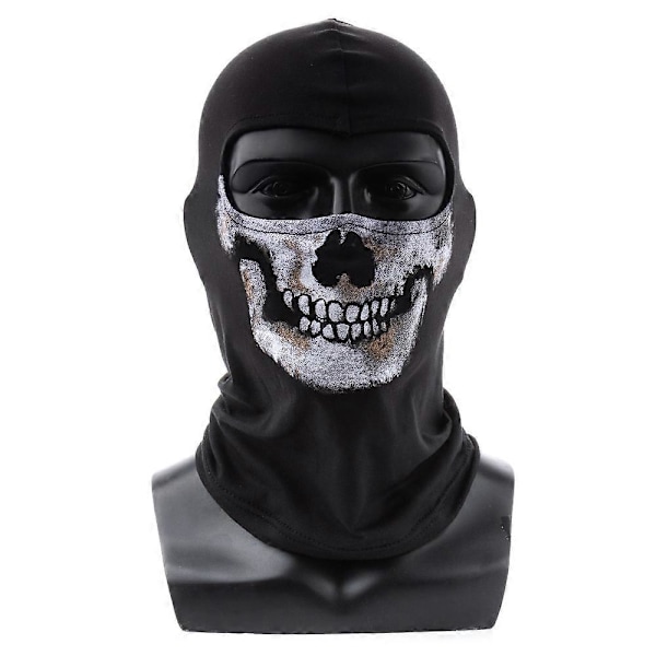 Call of Duty Ghost Face Skull Balaclava Maske Motorcykel Cosplay Skræmmende Skelet MWII Krigssoldat Ride Udendørs Vindtæt Hovedbeklædning 2025th