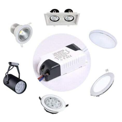 2x LED-driver, 24-36W, transformer til LED-loftlampe, LED-panel strømforsyning, DC-stik til LED-loftlampe (24-36W)