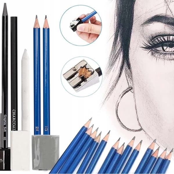 Complete Sketch and Drawing Set 32-in-1 for Beginners and Professionals