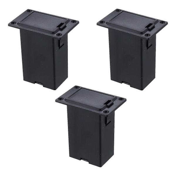 3 stk. Pickup Batteriboks 9v Guitar og Bas Aktiv Pickup Batterikasse Holder