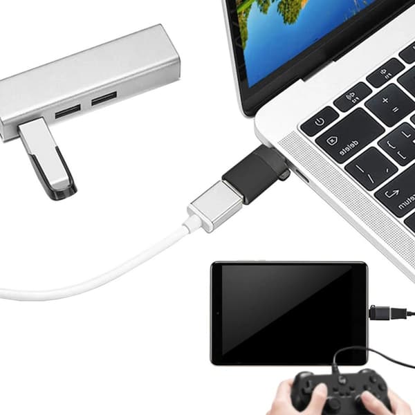 USB C Uros–USB A Naaras 3.0 OTG-adapteri