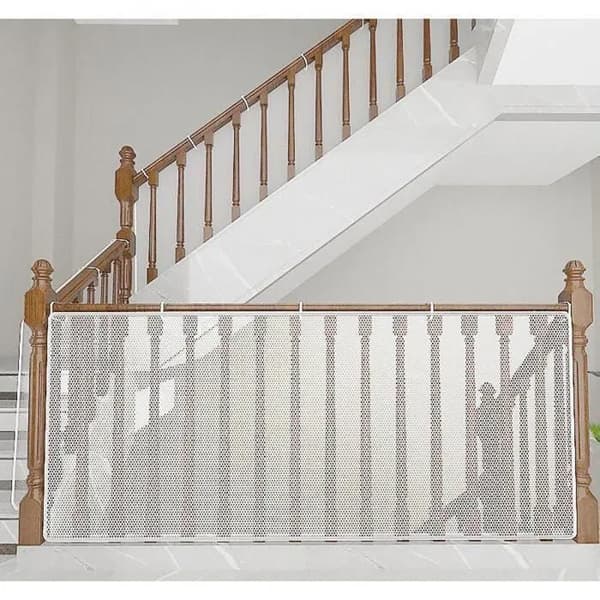 Sikkerhedsnet - 300x90 cm - Robust - Justerbart - Hvidt