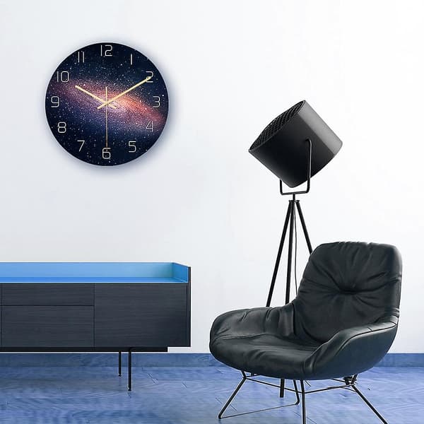Galaxy Akryl Tyst Väggklocka Sovrum Vardagsrum Klocka Födelsedag Julklappar Present till Barn