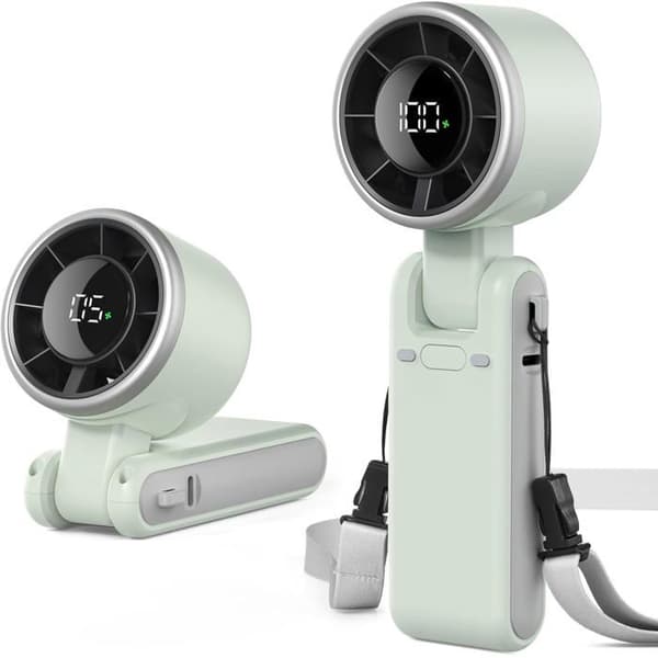 Bærbar ventilator - Universal model - Genopladelig - Trådløs - Kompakt