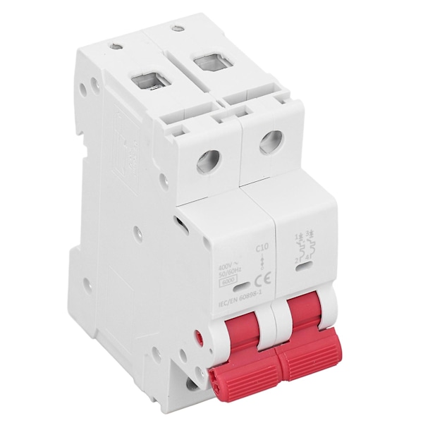 Miniatyrkretsbrytare 2P Läckskydd 20A 6KA Hög Brytkapacitet 400V