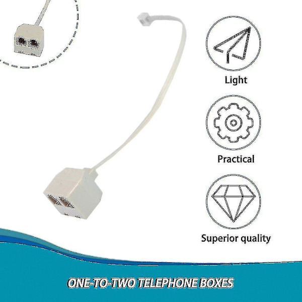 Fgao Rj11 6p4c Han Til 6p4c Hun 2 Vejs Telefonstik Splitter Telefon