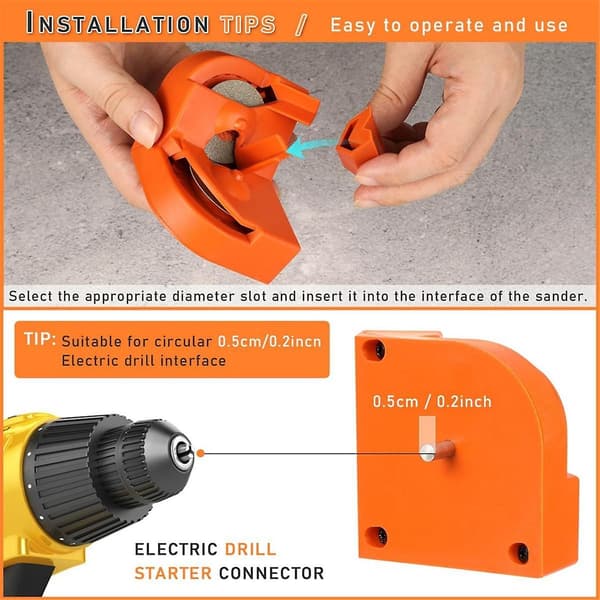 Multifunksjonell Drillbitsliper, elektrisk Drillbitsliper for alle Bits Bærbar Drill