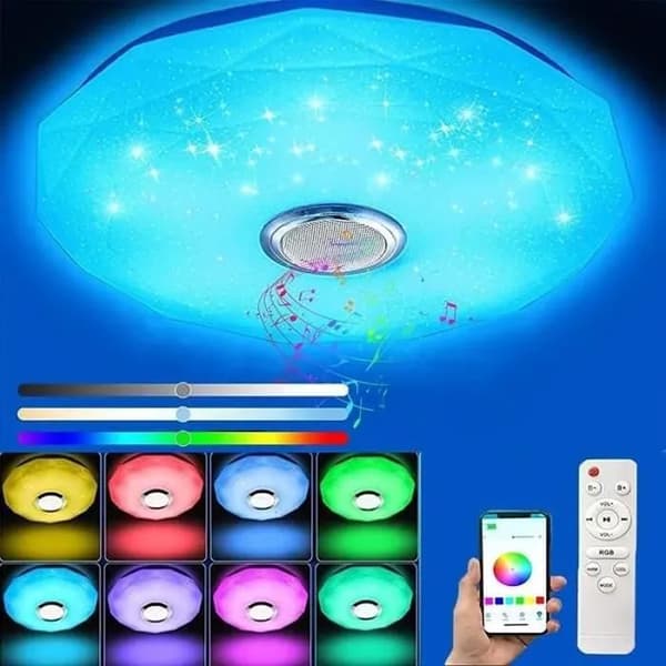 LED taklampe - OTBA - 36W - Bluetooth - Fjernkontroll og appstyring