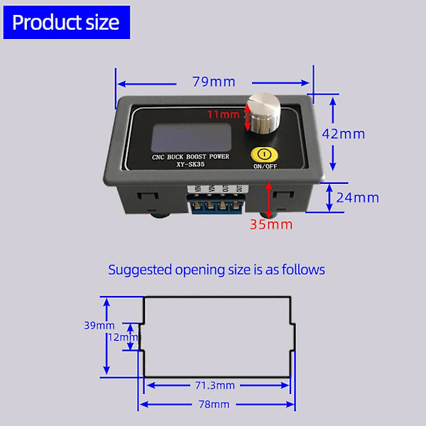 CNC DC DC Buck Boost Converter CC CV 0.6-30V 4A Strömförsörjningsmodul Justerbar Reglerad Strömförsörjning DIY