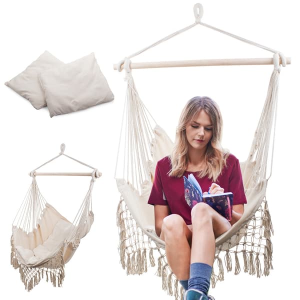 Riippumatto tuoli - Boho riippumatto tyynyillä