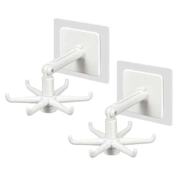 Suction Cup Hooks - Hanging Hooks for Appliances, Kitchen Utensil Hooks, Wall Rack, 360-Degree Rotatable and Foldable Hooks