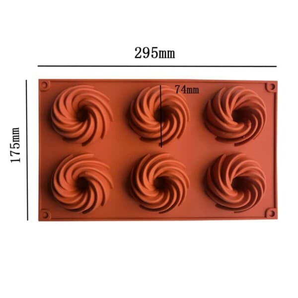 Silikonlysform Stearinlys DIY 6 stk Spiraler Donuts