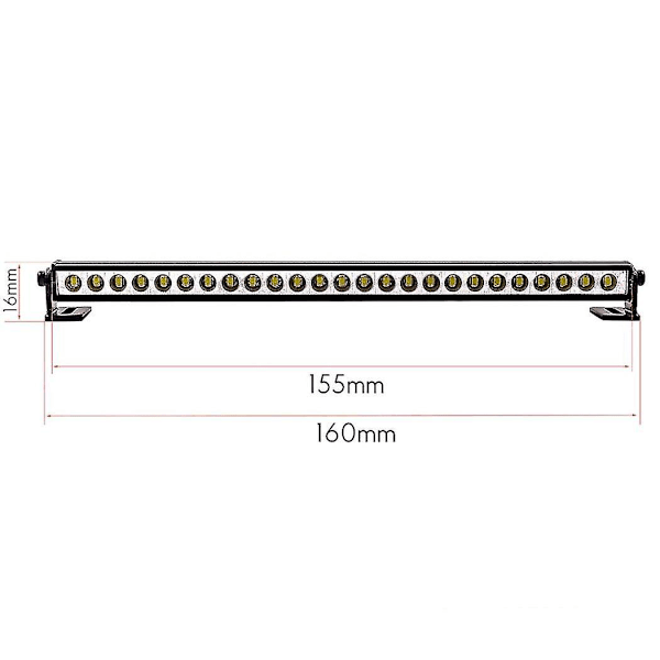 LED Lyslist RC Bil Taklampe For 1/10 RC Crawler Axial Capra SCX10 II 90046 EX86100 TRX6 -4 D90,1