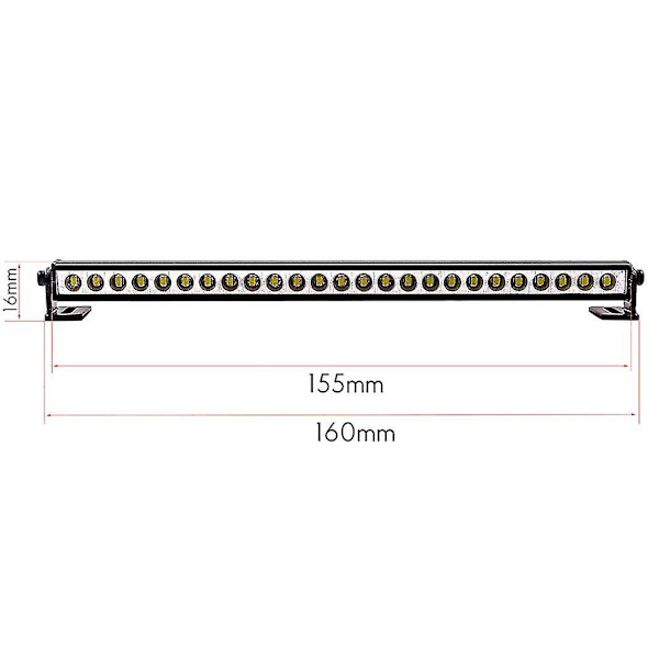 LED-valopalkki RC-auton katolle, 1/10 RC-kiipeilijälle, Axial Capra Scx10 Ii 90046 Ex86100 Trx6 -4 D90,1