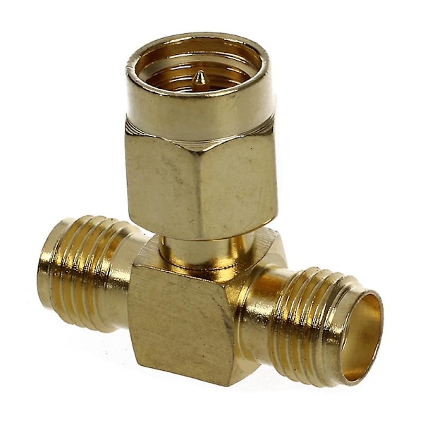 Beste 1x SMA Hann til To SMA Hunn Triple T RF Adapter & 2 stk SMA Hann til SMA Hann Plugg + 2 stk SMA Hunn til SMA Hunn