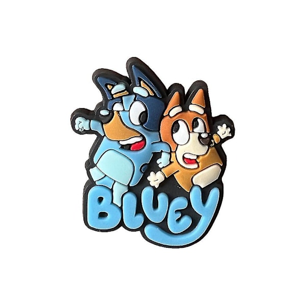 30 st Cartoon Bluey Dog Sko Charms Dekoration För Diy Croc Clog Sandaler Tillbehör