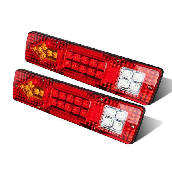 2 st LED-bakljus för bil, släpvagn, lastbil, bakre blinkers, bromsljus, vattentäta