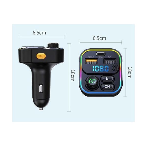 Bil Bluetooth 5.0 Mp3-spiller Lossless Lyd Multi-Funksjon med Musikk U Disk Støtte Bil Hurtiglading