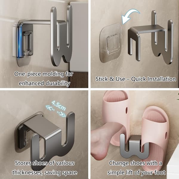 4-piece RV Shoe Rack No Drilling - Door/Wall Mounted Storage Rack