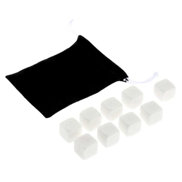 9-pack Natural Whiskey Stones - Stone Ice Cubes White