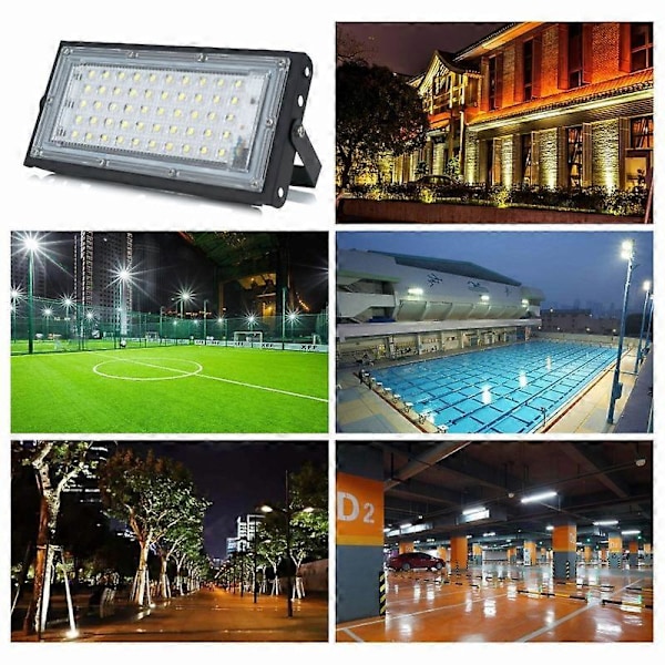 50w Ip65 Vandtæt Udendørs LED Floodlight - FARVE: Blå