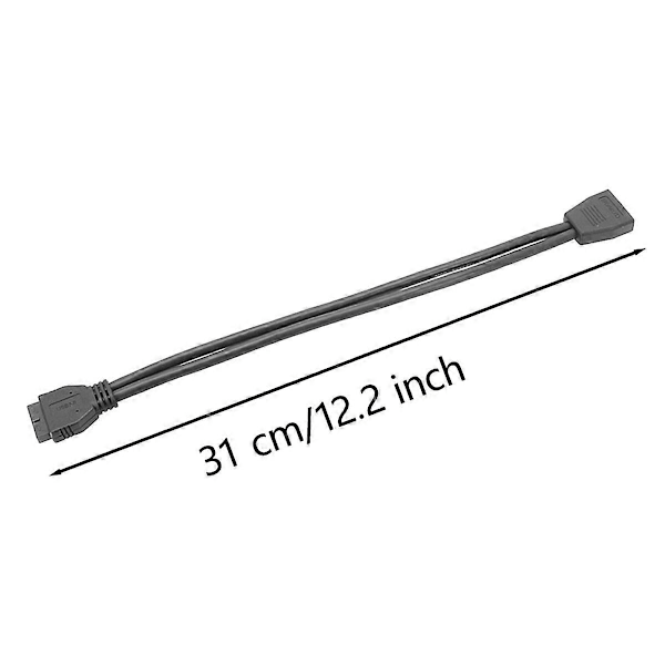 Moderkort USB3.0 Förlängningskabel 20-Pin Förlängningskabel Chassi 19-Kabel USB 3.0 Portabel Rak H