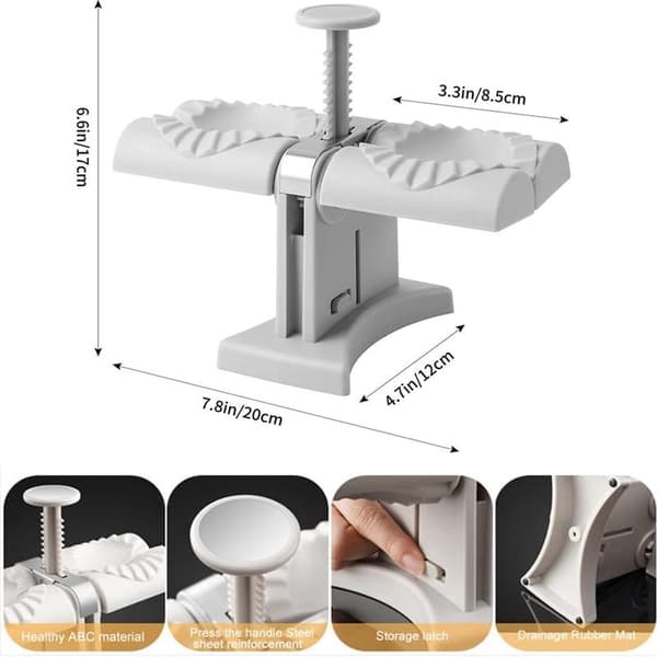 Ravioli Dough Knot Machine Automatic Empanada Pierogi Maker, Dough Bag Former, Ravioli Mold for Home, Kitchen Accessories