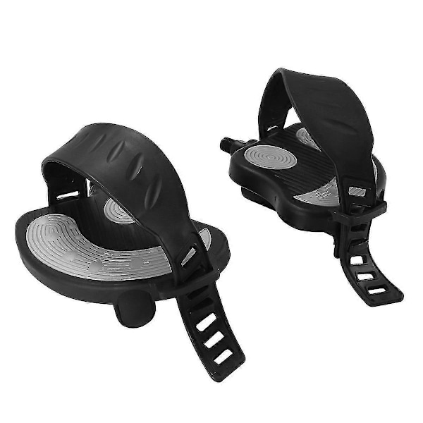 Motionscykelpedaler med stropper - 1 par fitnesscykelpedaler 1/2