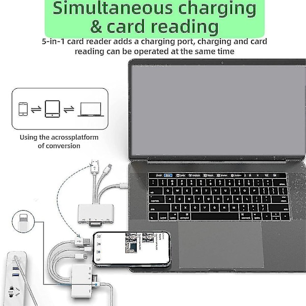 Otg Usb Kamera Multimemory Adapter Til -sd Tf Kortlæser Kit Til For 13 Konverter
