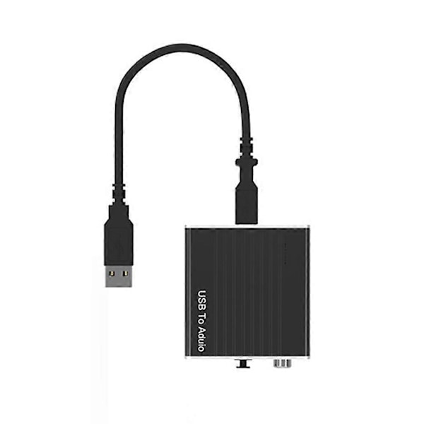 USB Eksternt Lydkort Strømfri Koaksial Digital Audio Konverter Datamaskin HiFi Mobiltelefon til AU