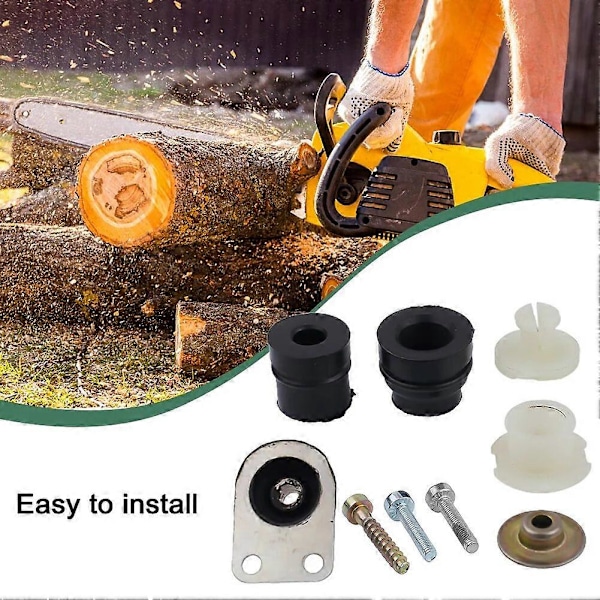 Komplett AV-bufferkit med dekselskruer Hage 024 026 MS240 MS260 For Stihl Gummi & Metall & Nylon Passer For Stihl