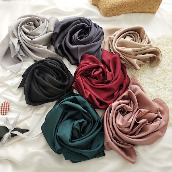 Grön dam silkescarf, siden, lätt
