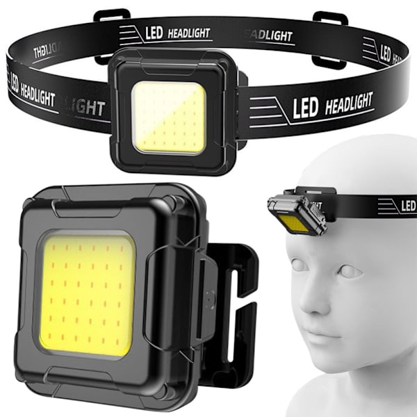 Lightweight Mini LED Headlamp for Running COB
