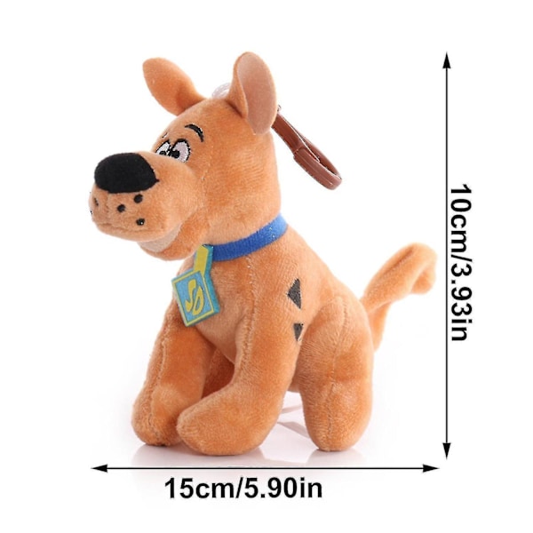 4 tum Scooby Doo Plysch Brun Cartoon Hund Stoppade Djur Dockor Rolig Leksak Present Till Barn