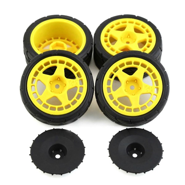 1/10 RC Rally Racing Plastfälg 26mm Gummidäck För TAMIYA TT02 XV01 HSP HPI KYOSHO WLtoys
