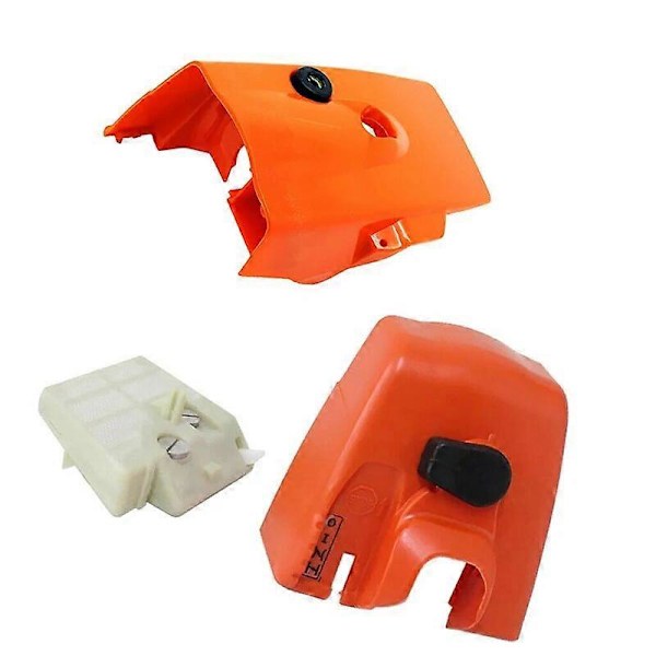 Dæksel til kappe, boret motorcylinderdæksel, skjold, luftfilterdæksel, luftfilter til Stihl motorsav 026 MS260, dæksel til kappe, boret