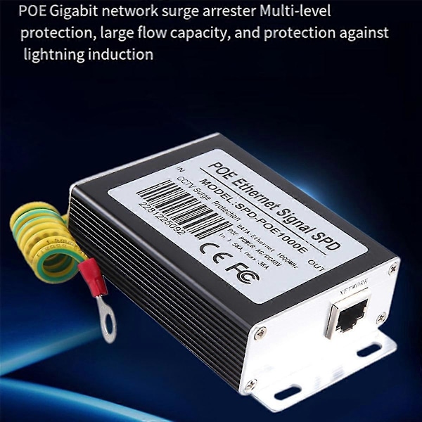 En-kanals Gigabit Poe Poe Ethernet Signal Spd Nettverk Overspenningsvern 1000mbps Spd Forebygger F
